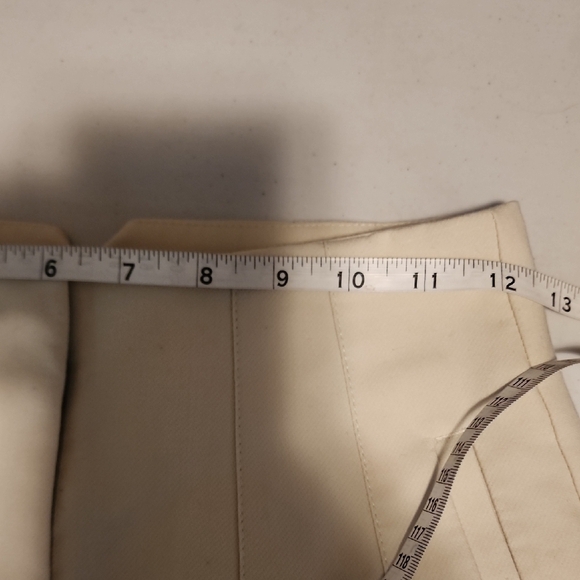 Zara High Waisted Cream Trendy Slacks - Picture 4 of 7